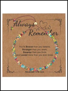 Handmade Natural Stone Stretch Bracelet, Inspirational Gift for Women,